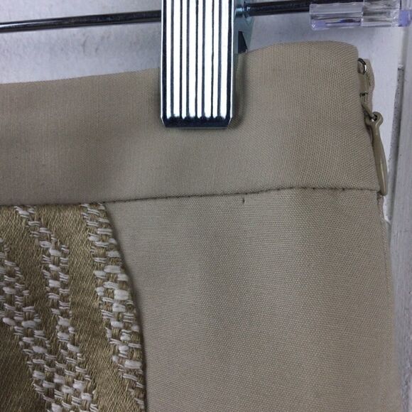 The Limited Zebra Skirt Tan Beige Tweed Animal Print Pencil Skirt, Size - 4 - Picture 11 of 11